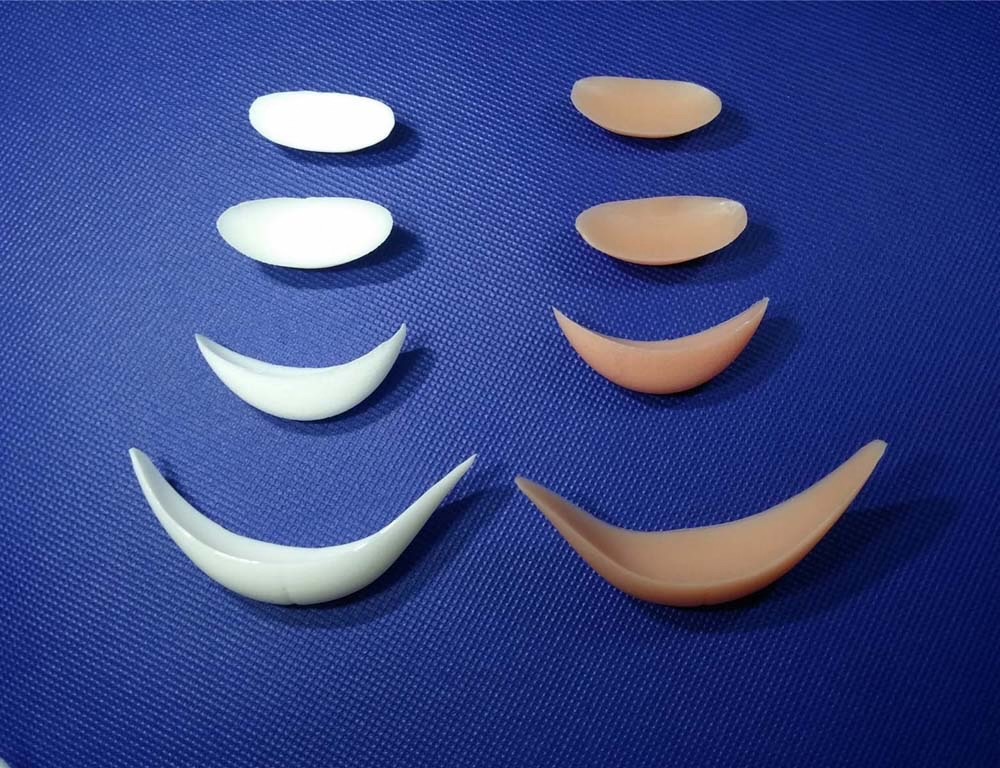 Different patters and sizes of Chin silicon implants