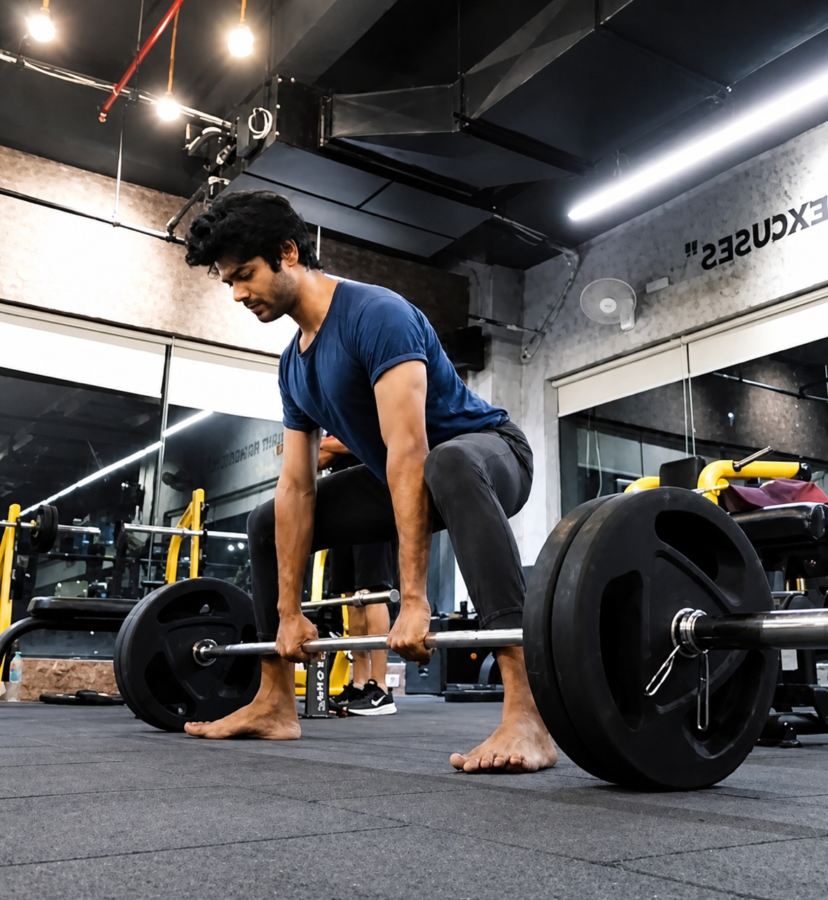Performing Sumo Deadlift