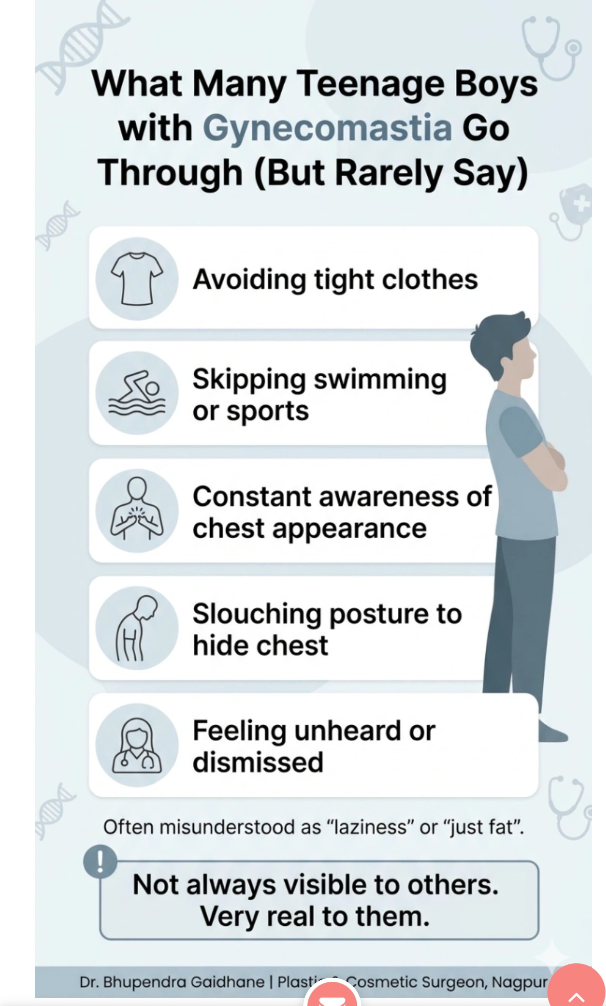 What teens go through with gynecomastia 