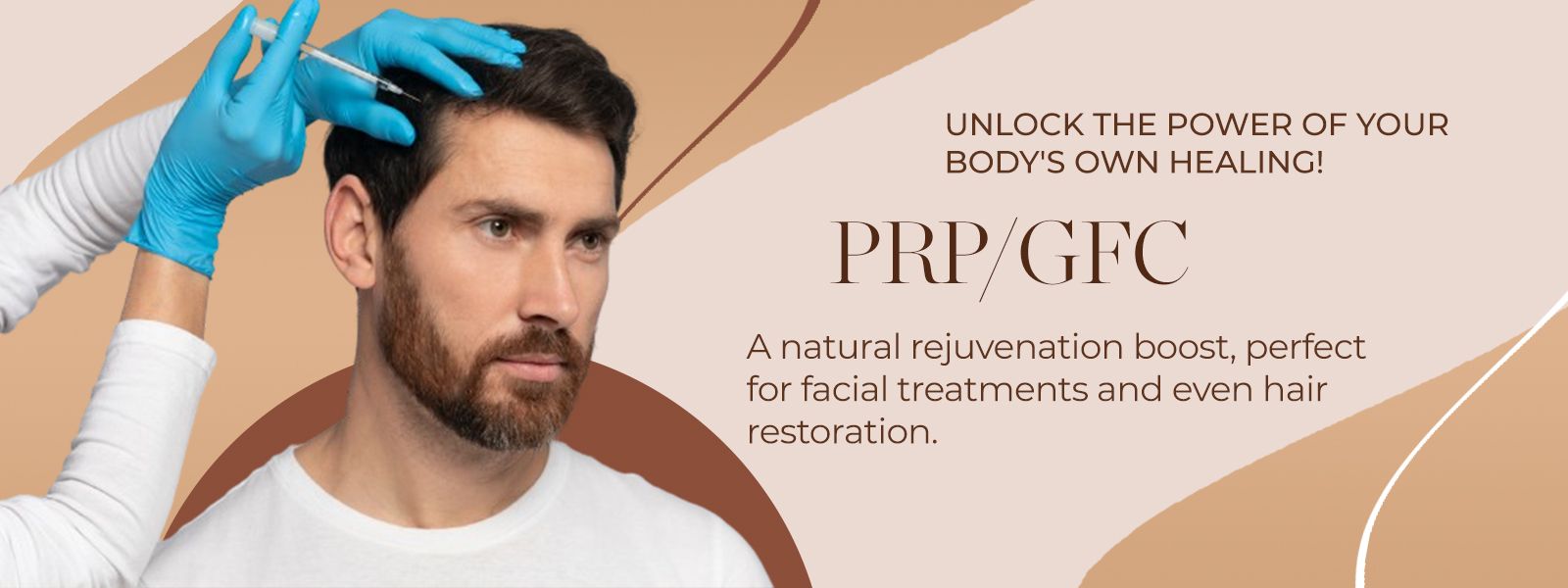 PRP and GFC regenerative therapy treatment visual representation