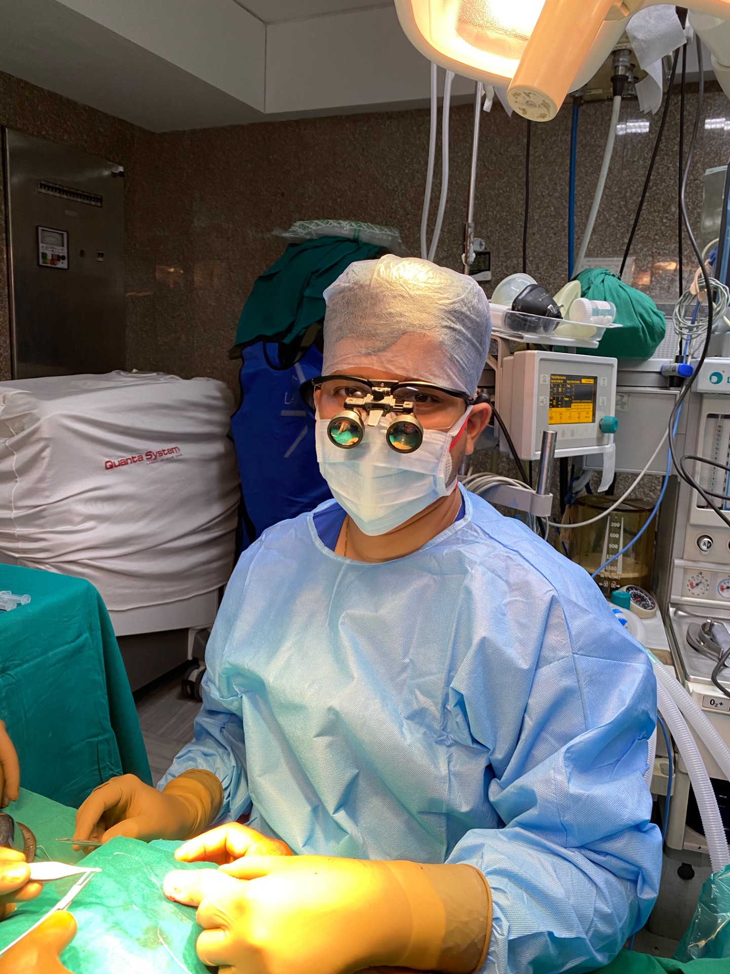 When at work… doing what gives happiness to my patients and me